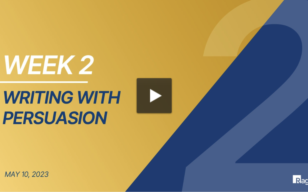 Zainab Chaudary: Ragan Communications Persuasion Training,”