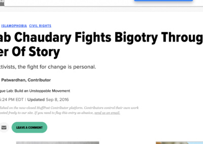 HuffPO: Zainab Chaudary Fights Bigotry Through The Power Of Story